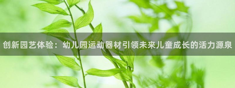 海南凯捷体育发展怎么样：创新园艺体验：幼儿园运动器材